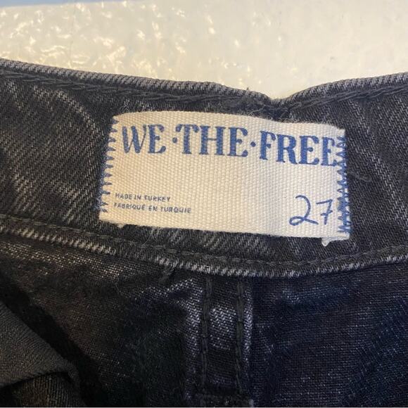 Free People We the Free Tapered Baggy High Rise Boyfriend Fit Black Jeans Sz 27 - Picture 5 of 9